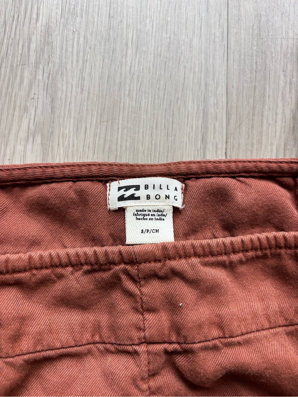 Billabong Rust Orange Short Overalls - Picture 2 of 4